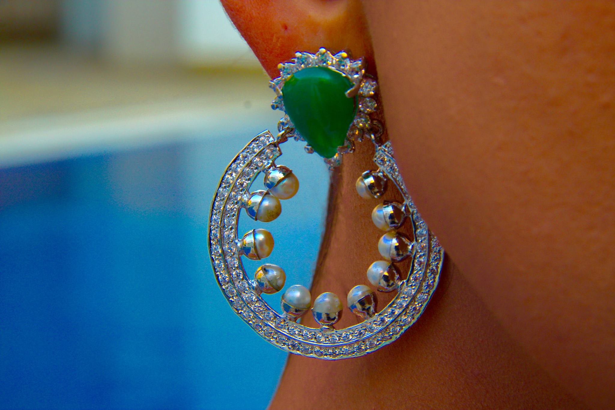 Damea Earrings in Jade
