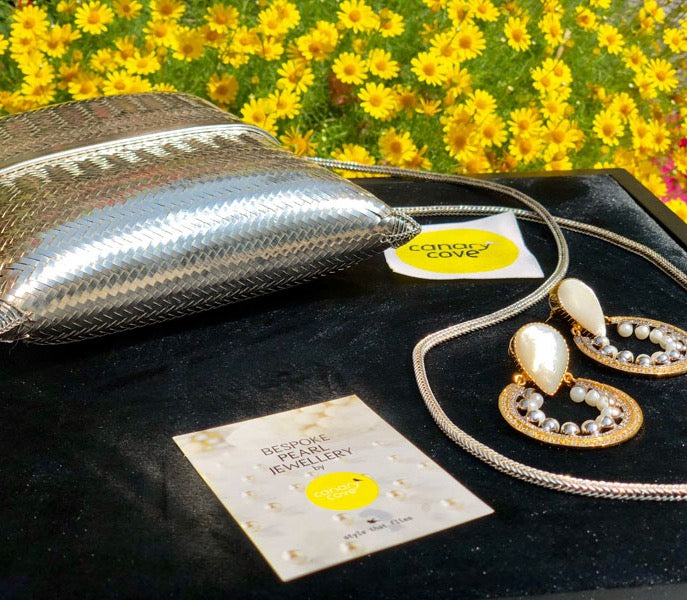 Damea Earrings in Mother of Pearl