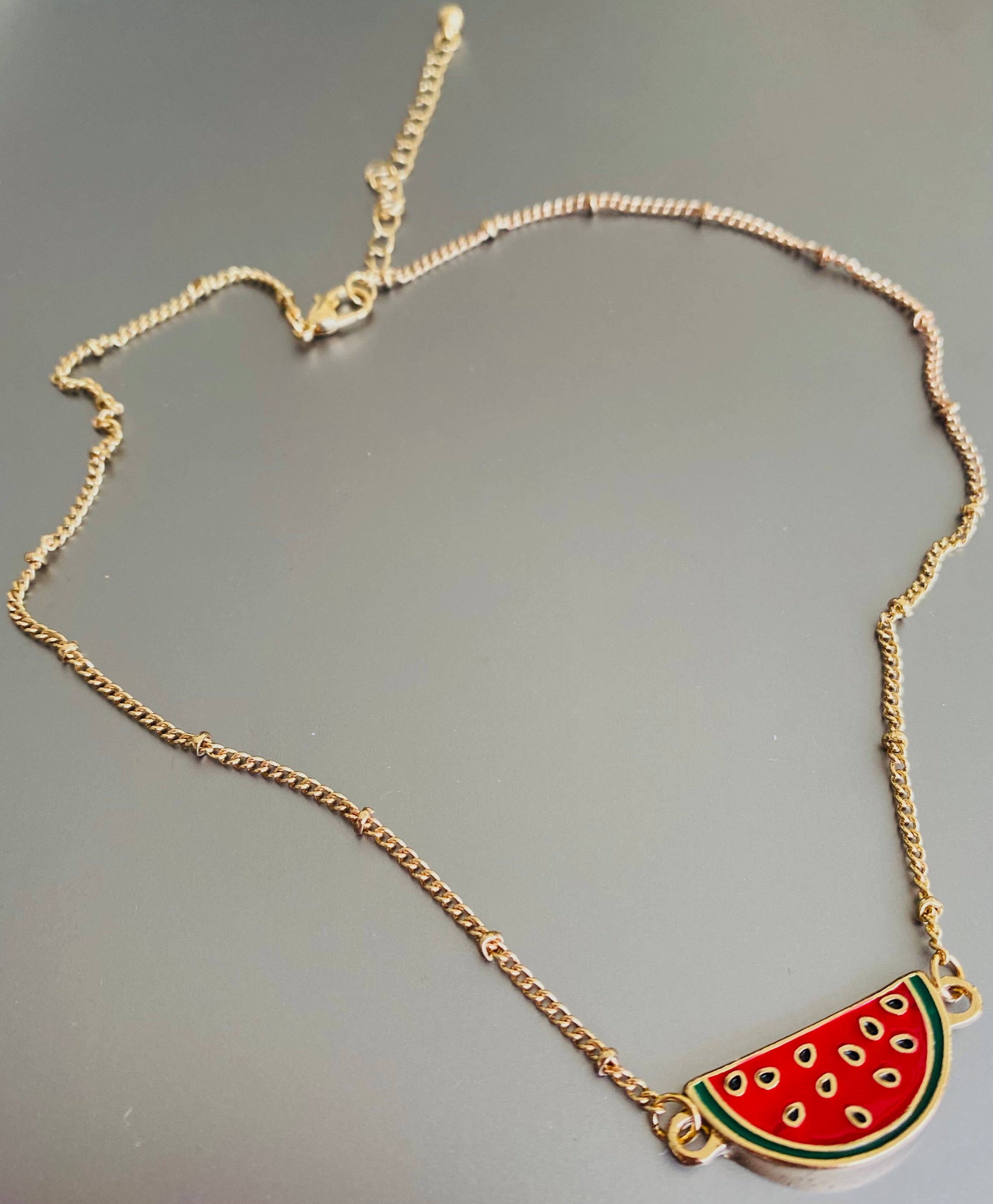 Enamel Watermelon Necklace