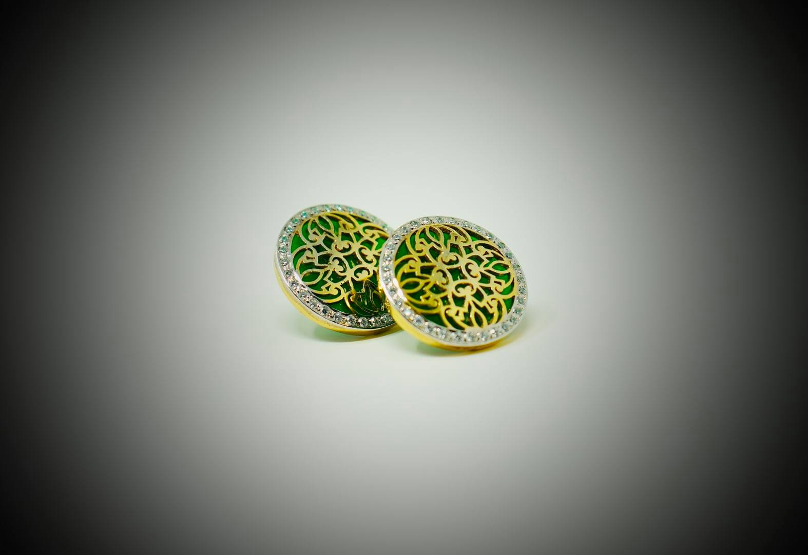 Statement Malka Earrings in Jade From the Talakari Series