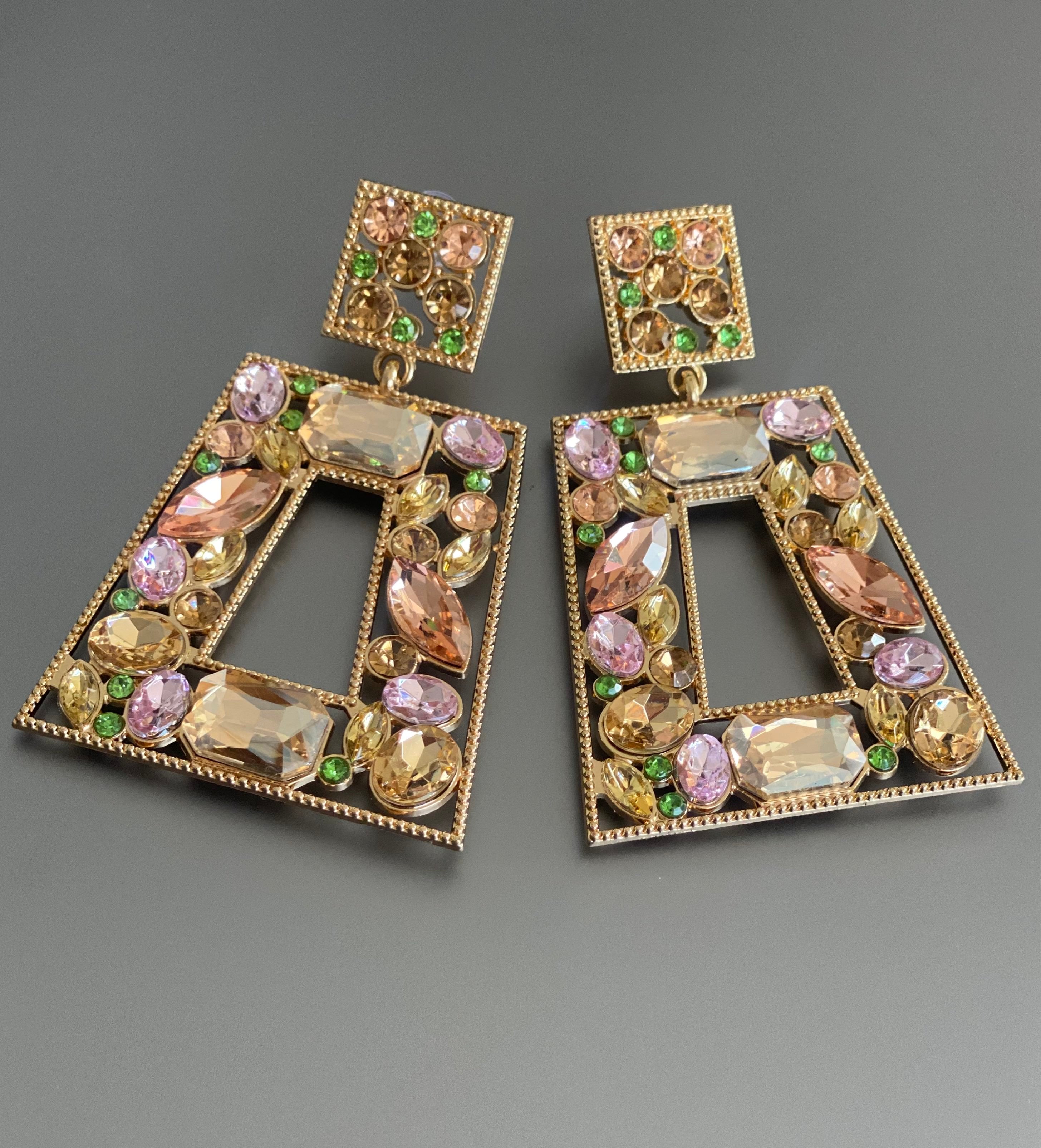 Statement Pastel Trapezoid Drops