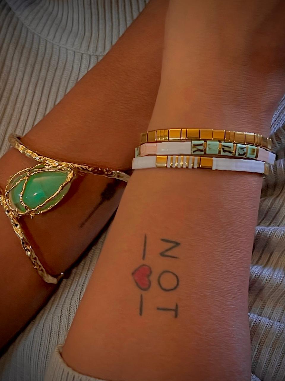 Viridian Cuff in gold tone