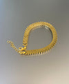 Statement Chevron Bracelet in Gold