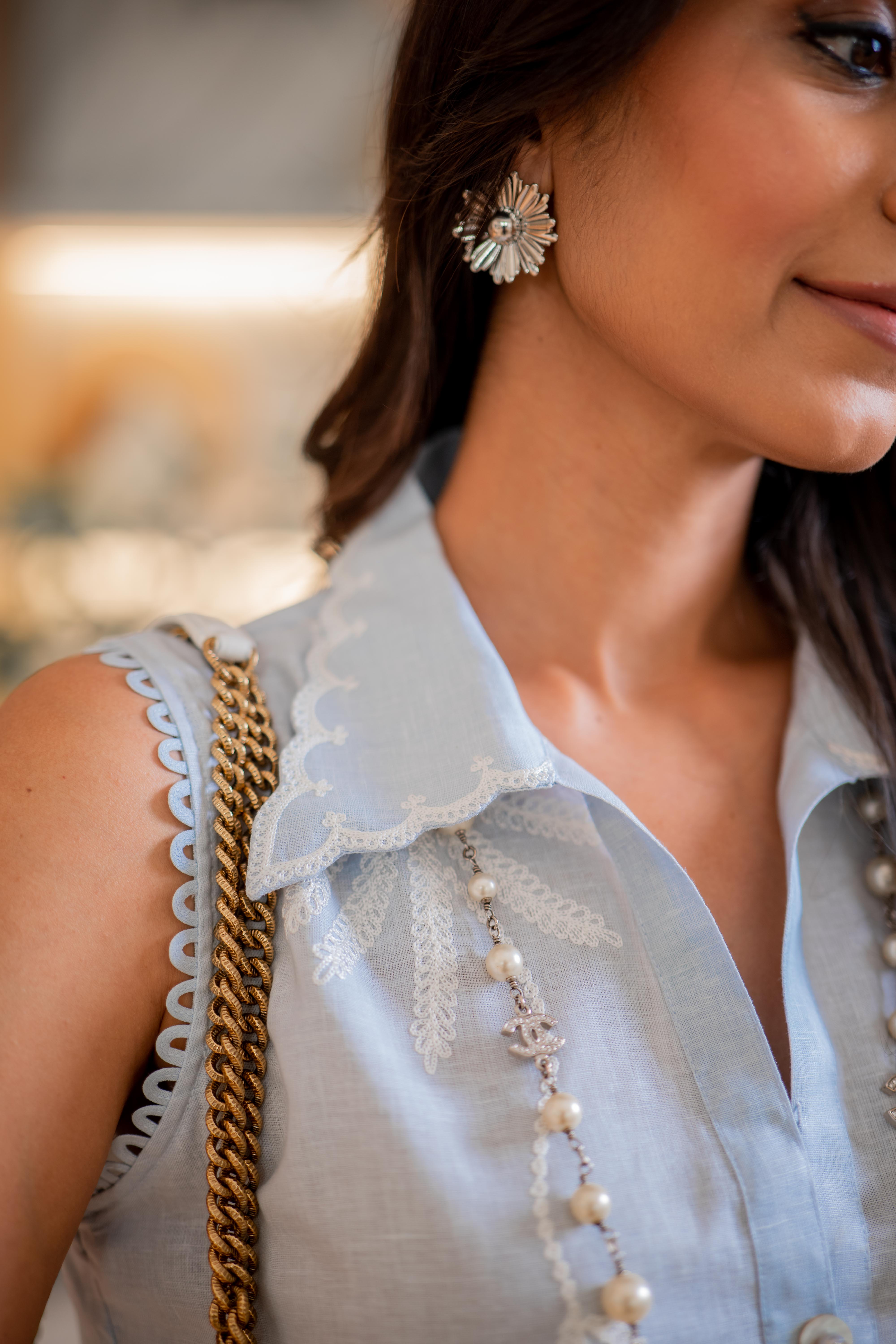 Classic Flower Earrings in Silver