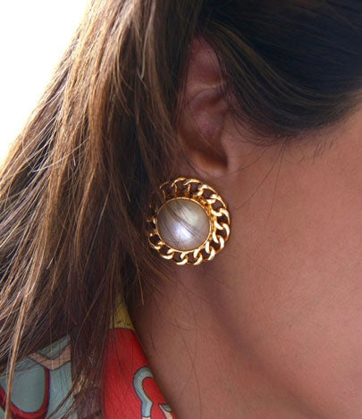 Lulu Links with white mabé pearls