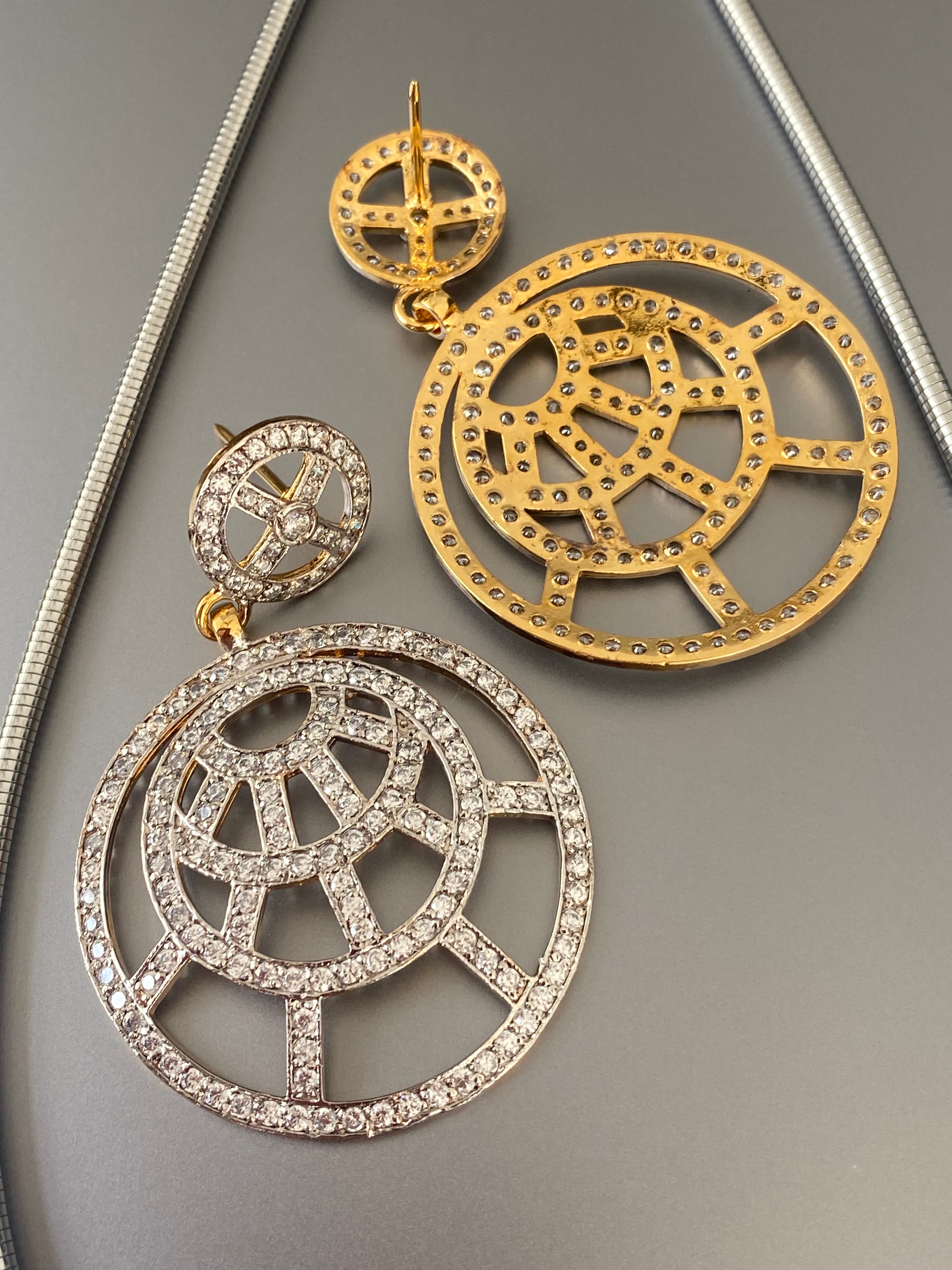 Mondiala Earrings - Rhodium Plated