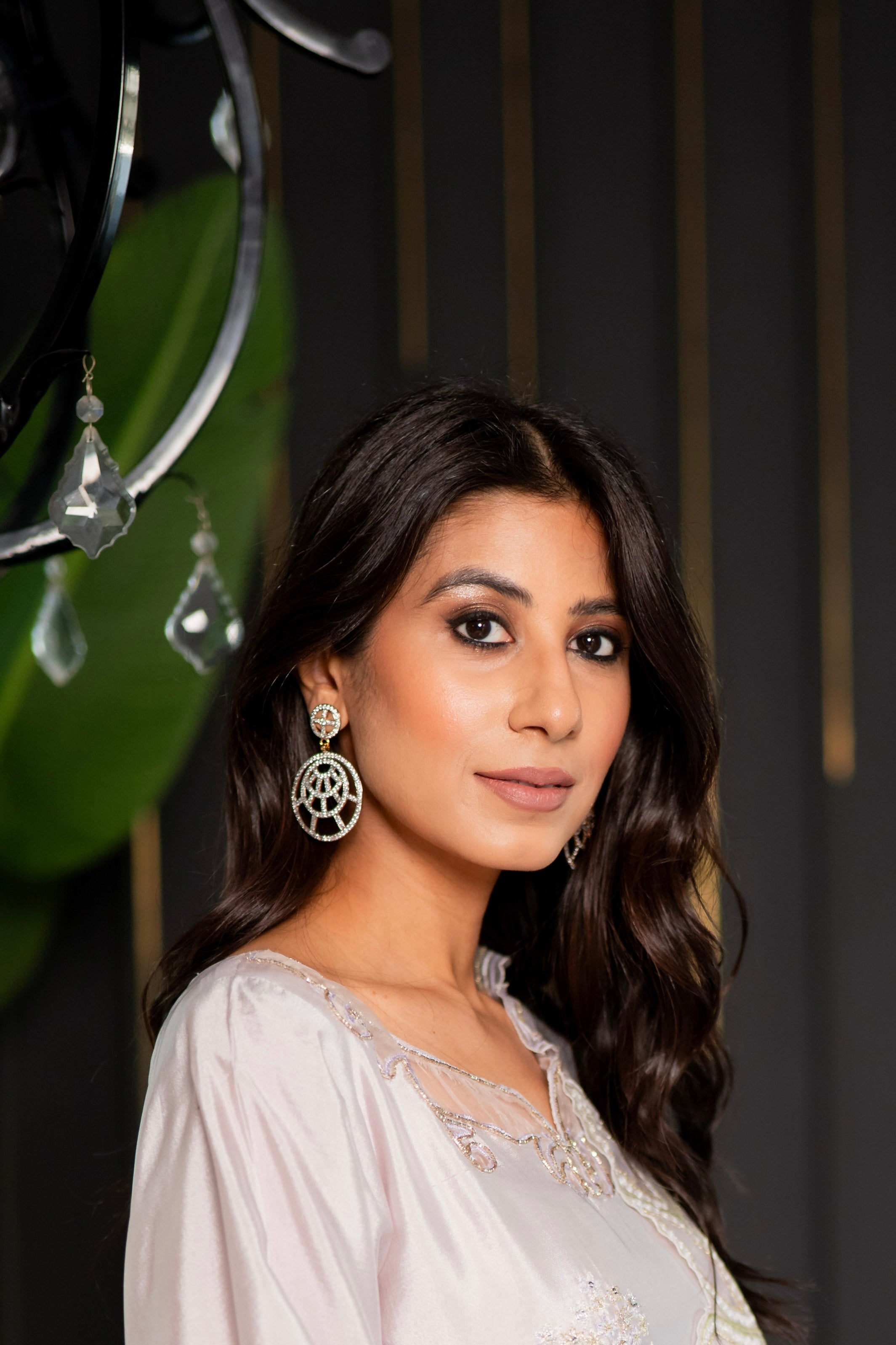 Mondiala Earrings - Rhodium Plated