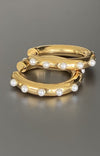 Pearl Studded Hoops