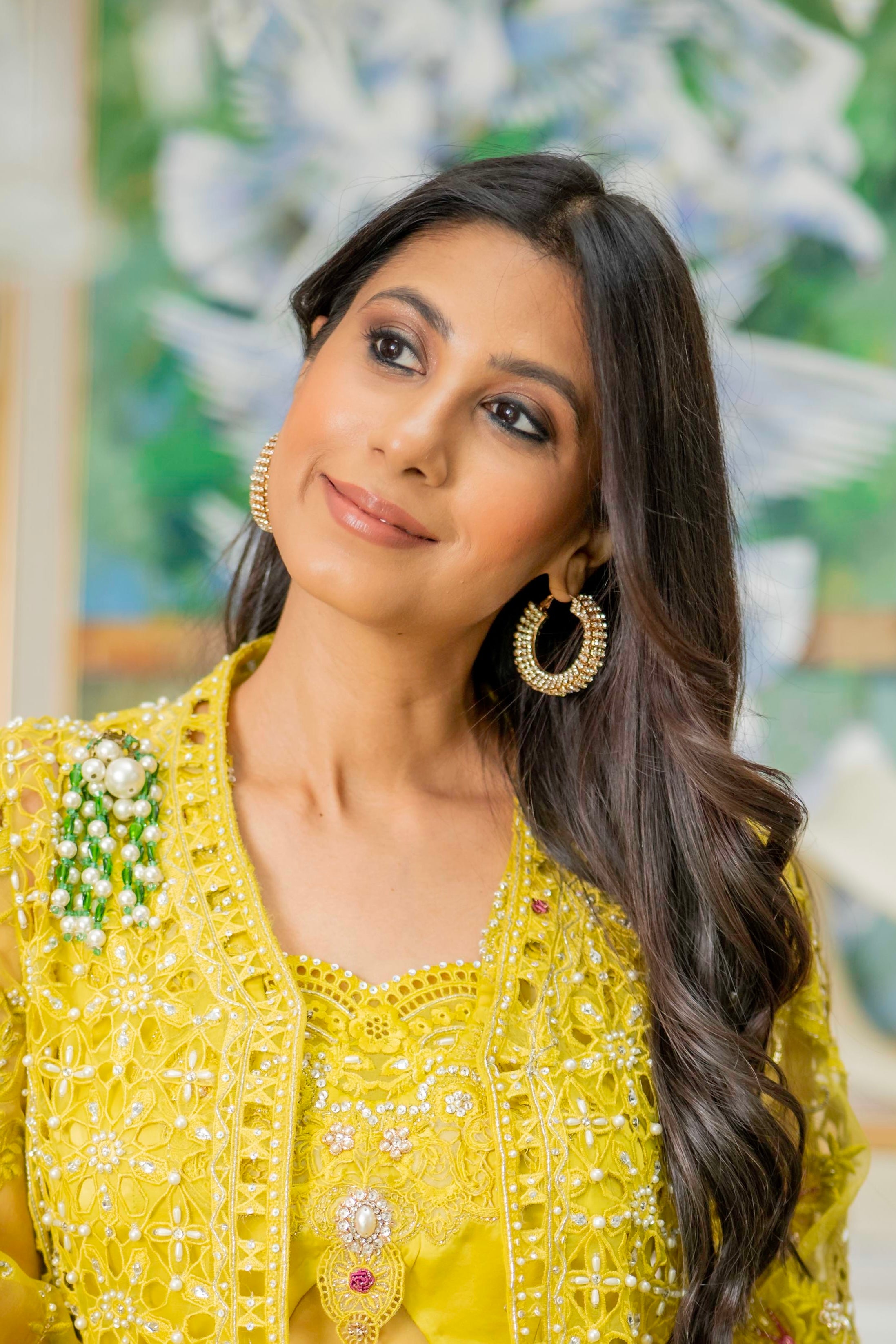 Statement Studded Crystal Hoops