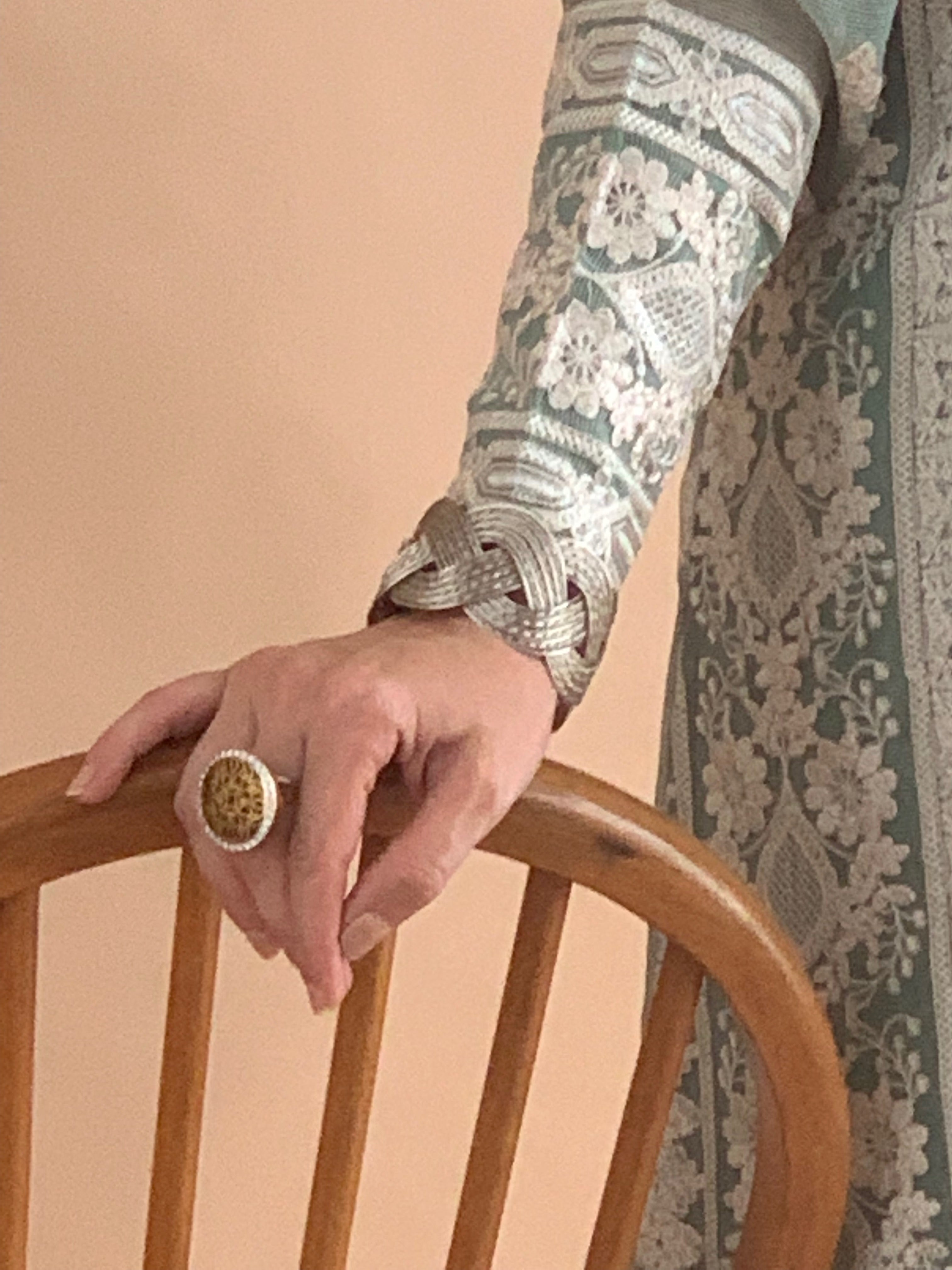 Statement Malka Ring in Jade  From the Talakari Series