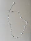 Statement Station Necklace in Rhodium