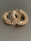 Statement Studded Crystal Hoops