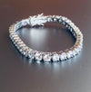 Statement Tennis Bracelet in Rhodium